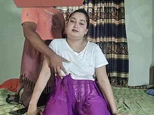 massage boy bends over married bride for bedroom pussy pounding