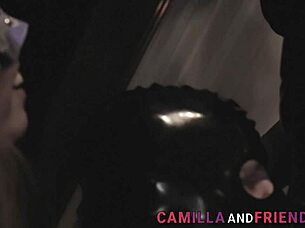 latex shemale fetish builds to explosive jizz climax