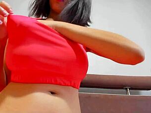 Myla Angel's Huge Natural Tits Tease Seductively