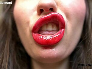 red lipstick goddess humiliates your nasty tongue