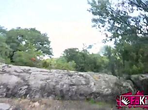 young spanish black babe public outdoor rough fucking date