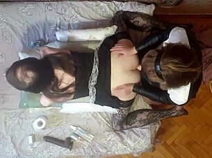 Wife Pegs Hubby in Homemade Strapon