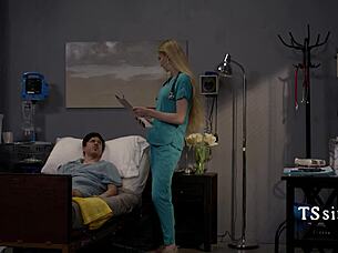 Trans doctor administers bareback treatment session in clinic