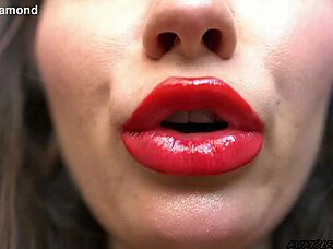 red lipstick goddess humiliates your nasty tongue