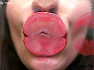 red lipstick goddess humiliates your nasty tongue