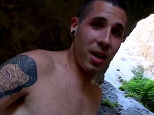 Teen pounded deep in ass outdoors with huge cock?