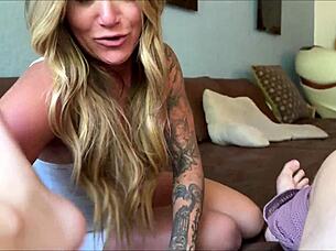 Moms Best Friend Shows Party Tricks With Anal And Huge Cock