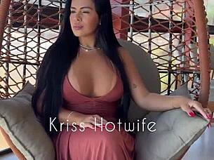 Brazilian Wife Flashes Big Pussy Lips Poolside