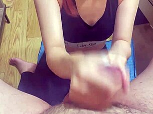 after workout i helped fat guy jerk off for cash without changing clothes pov