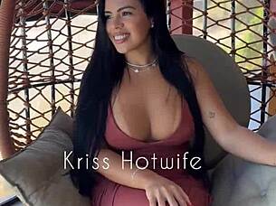 Brazilian Wife Flashes Big Pussy Lips Poolside
