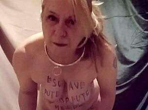Slave Gagging Masturbation Blowjob Training French Whore