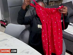 Submissive ebony big tits railed by huge producer cock