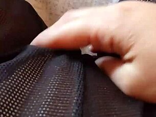 Gretala's Sexy Flashing Reveals Trimmed Pussy Tease