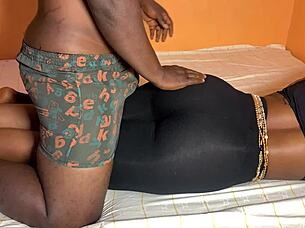 imagine that big ass ebony sleeping through rough mature cock pounding