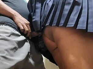 Student Gets Creampie Gooey Cumshot Inside Train Ride Thrill