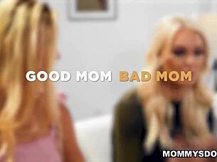 Rebellious teen spanked hard by two hot milfs in garage 👋🔥
