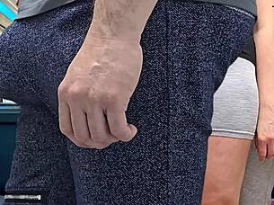 Amateur Girl Handjobs Stranger Guy To Ejaculation In Crowded Bus