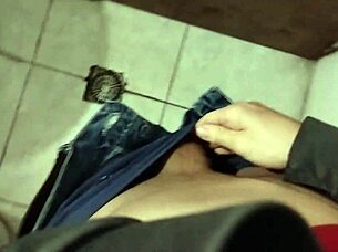 Wish you here sucking my big cock in bathroom