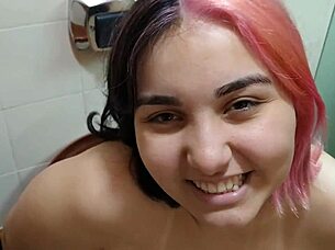 PREGNANT NINFETINHA PISSES EXHIBITING HER HUGE BELLY