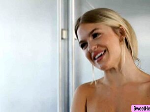 Yoga Instructor Rimjobs Busty Blonde's Face!
