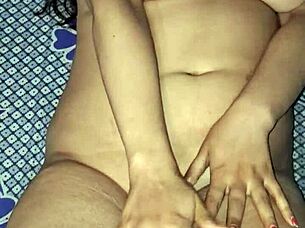 wet indian pussy stretched by hard dildo