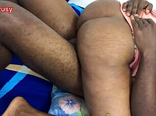 african newlyweds fuck passionately at home?