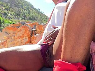 Licking Sugardaddy Cum Off Cock On Secret Beach
