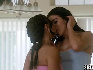 Two Horny Babes Fucked by Milf LESBIAN Threesome