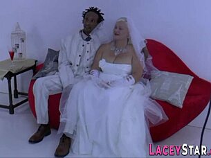 Granny Bride Rides Massive Cock!