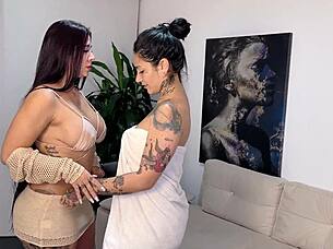 lucky tattoo artist fucks big ass lesbians felipe skull