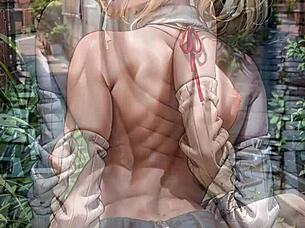 glamorous ai blonde flashes pussy on public street 😍🔥👗