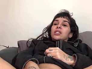 French Cutie Stuffs Huge Dildos In Ass And Squirts Privately