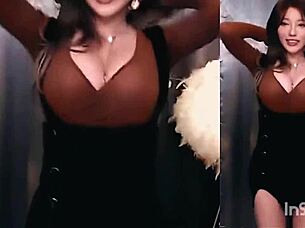 korean babe bangs bouncy club dance bj mix