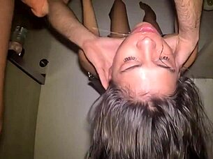 upside down deepthroat facefuck skinny teen babe
