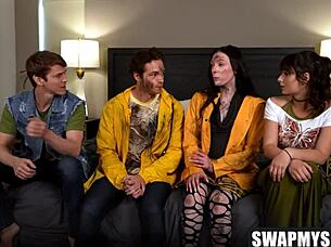Petite teens Celestina Blooms, Evie Christian, Jayden Marcos, Sage Roux in reality orgy
