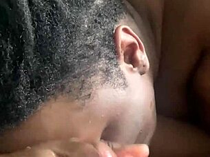bbw ebony homemade pov sloppy deepthroat doggystyle blowjob facial on monster black cock