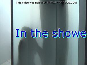 Blonde Teen Sucks Cock Smoking In Shower!