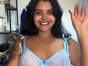 gordinha juliana coxta rides dildo chocolate pov