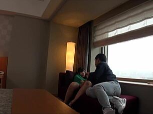 japanese office lady photoshoot turns sneaky sex