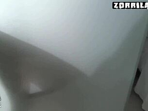 Blonde Teen Sucks Cock Smoking In Shower!