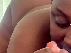 bbw ebony homemade pov sloppy deepthroat doggystyle blowjob facial on monster black cock