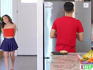 Korean teen ass fucked hard on 4th of July in taboo roleplay