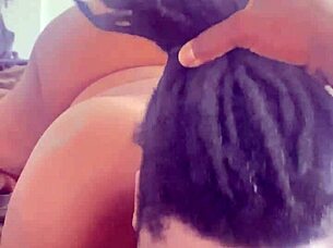 bbw ebony homemade pov sloppy deepthroat doggystyle blowjob facial on monster black cock