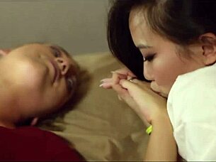 hey asian teen wanna scissor with blonde?