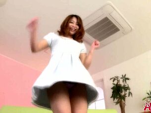 ummm mirei oomori's hairy pussy throbs wet uncensored toy rub...