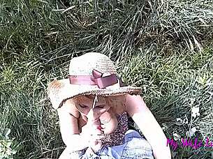 Peasant slut ass pounded big cock outdoor