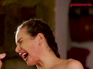 sexy russian pornstar feels the pain for first time