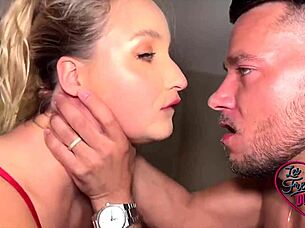 chloe french blonde anal slut mmf lingerie threesome