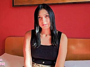 girlfriend in pantyhose and skirt pleasures boyfriend