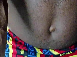 Muscular Black Male Humping Pillow Horny For Fuck